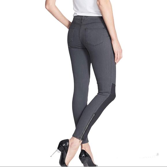 Paige Jeans Cara Color Block Ankle zip Grey - Picture 3 of 10